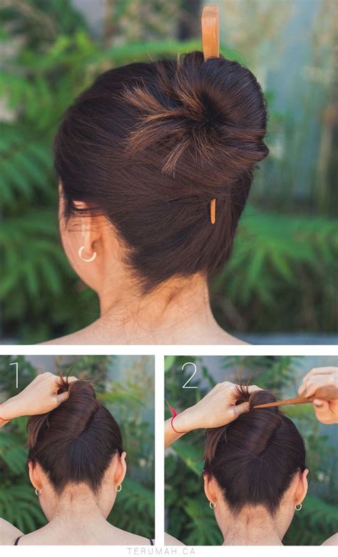 chopstick in hair|how to use hair chopsticks.